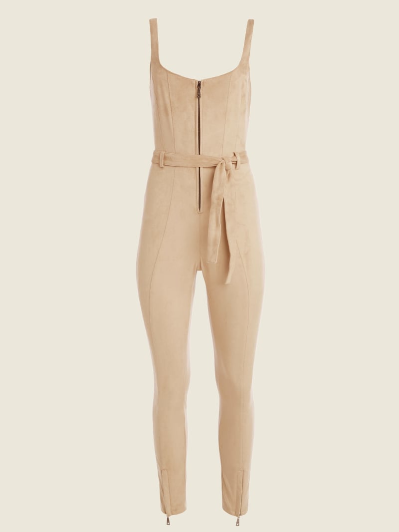 Guess Hex Faux-Suede Jumpsuit Jurken Dames Beige | 1583-FCGWN