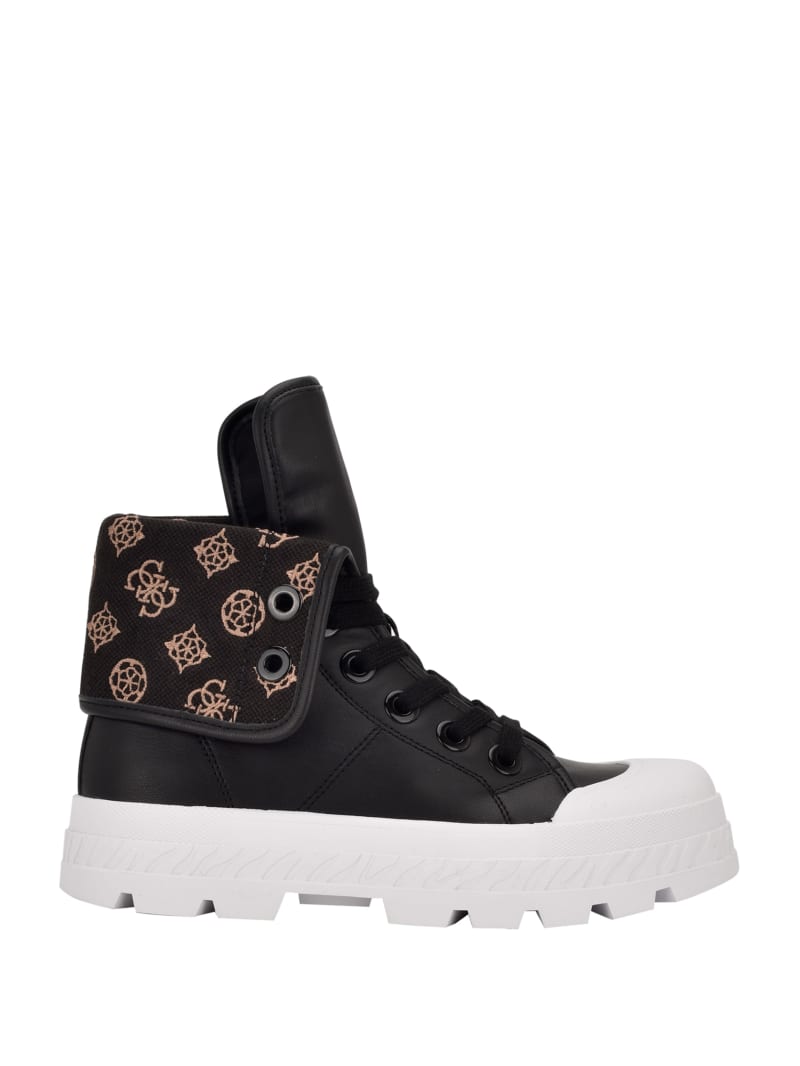 Guess Horlo Chunky High-Top Sneakers Dames Zwart | 1238-QTUZO