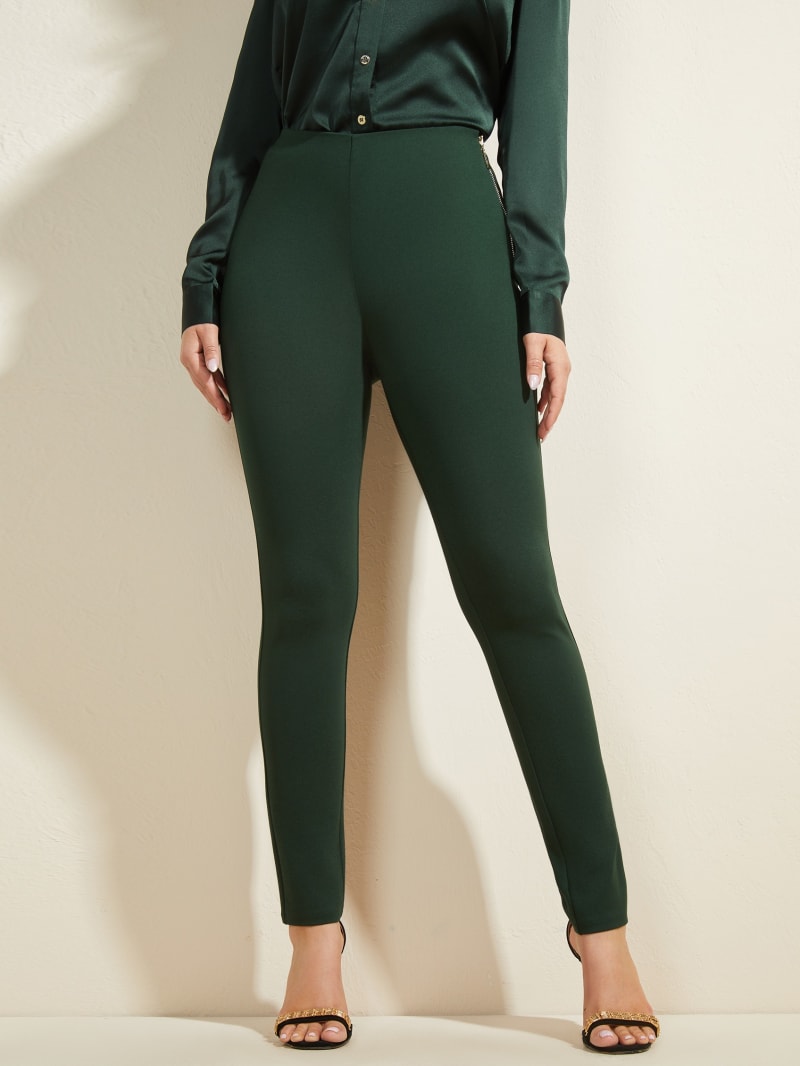 Guess Jane Ponte Legging Broek Dames Groen | 5027-NJRAB