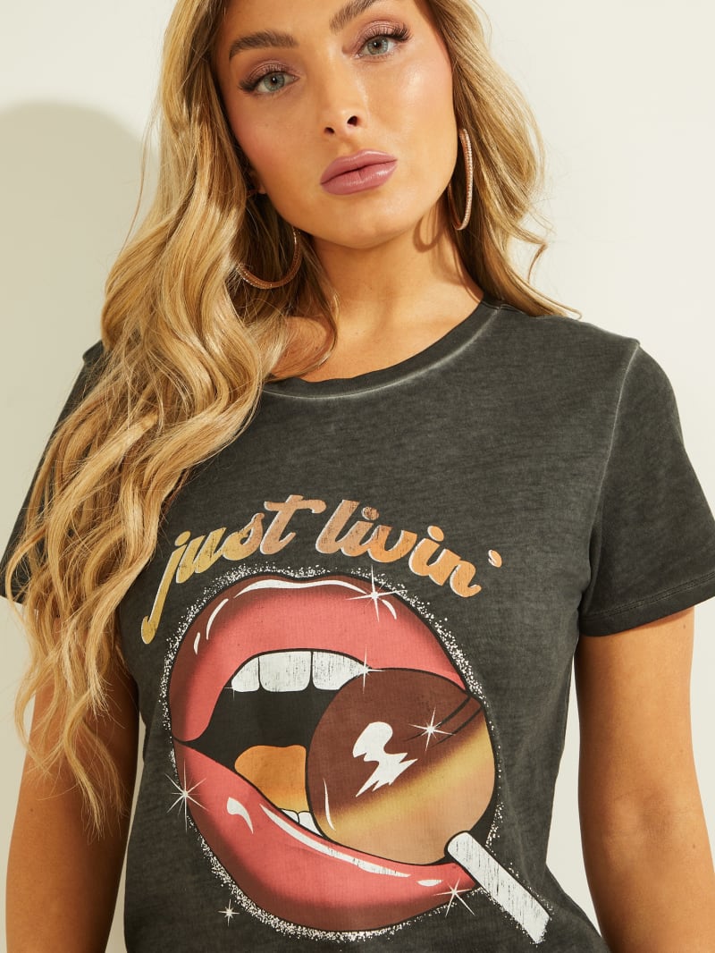 Guess Just Livin' Easy Tee Topjes Dames Gekleurd | 2185-TQYIJ