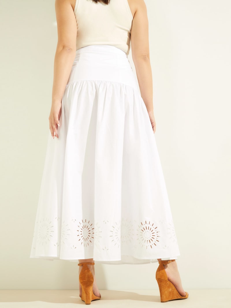 Guess Kaia Poplin Maxi Jurken Dames Wit | 8345-QXMBI