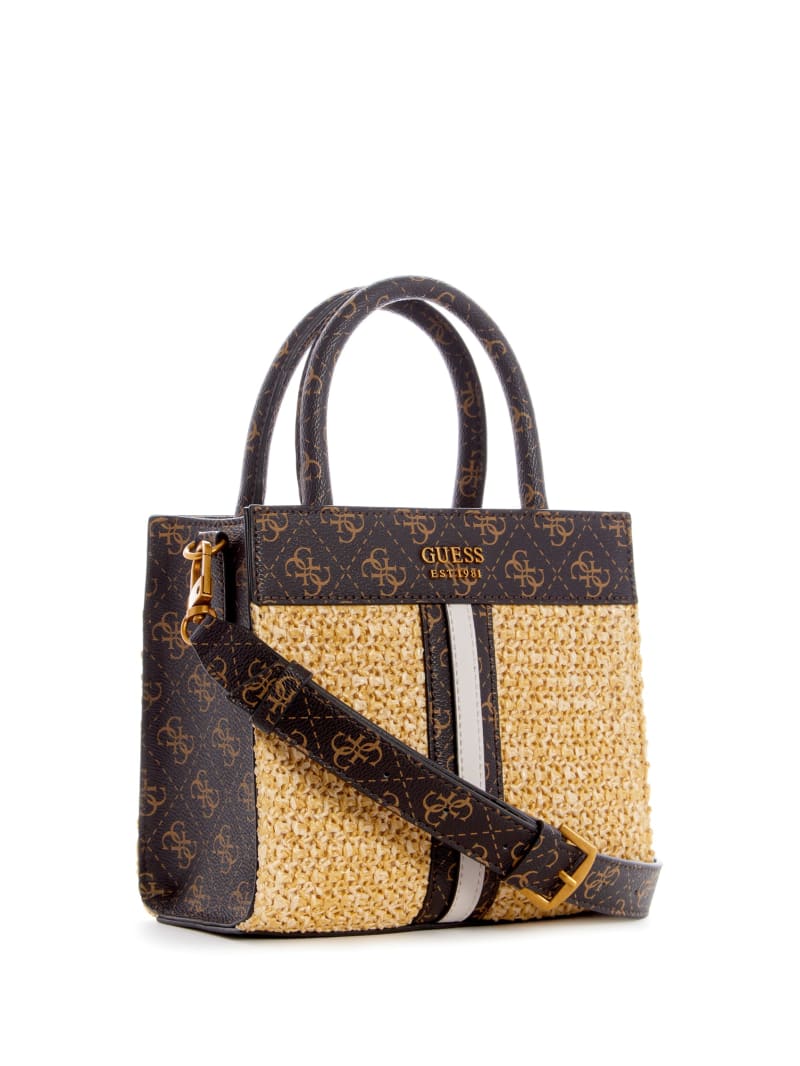 Guess Kasinta Raffia Mini Tassen Dames Bruin | 7036-FTEMW