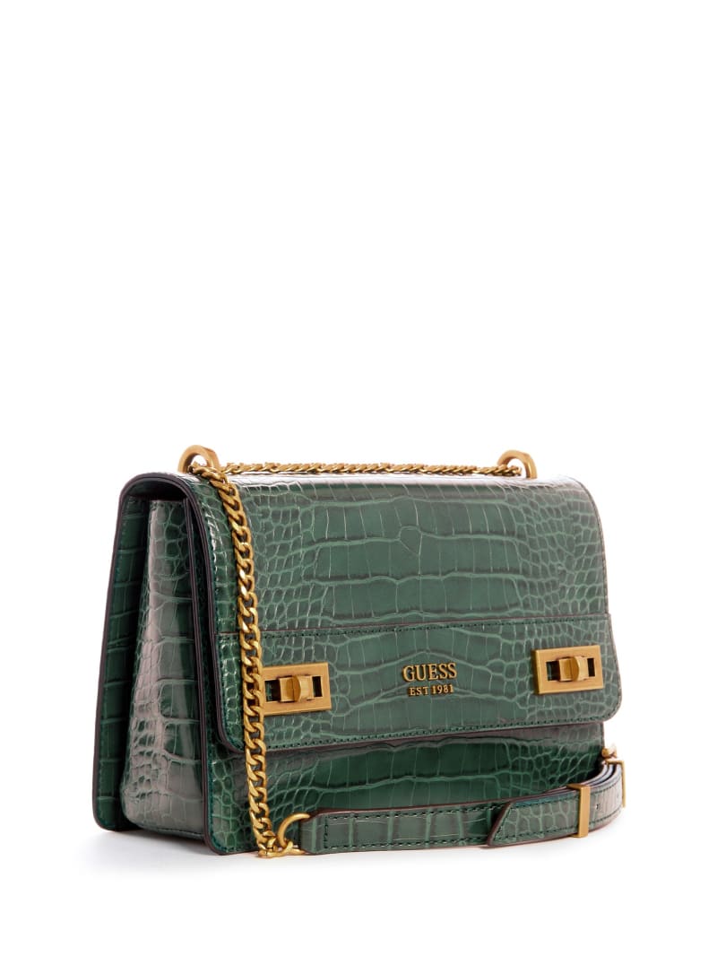 Guess Katey Croc Convertible Crossbodytassen Dames Groen | 7654-TBNWI