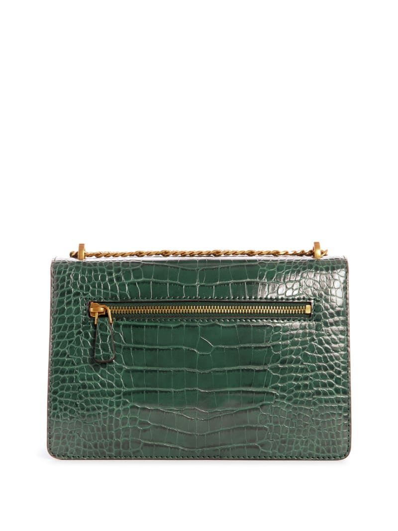 Guess Katey Croc Convertible Crossbodytassen Dames Groen | 7654-TBNWI