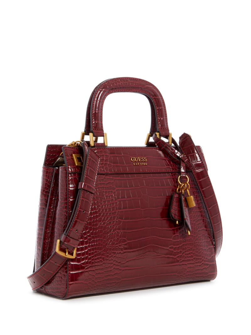 Guess Katey Croc Luxury Boekentassen Dames Bordeaux | 8625-EHTKF