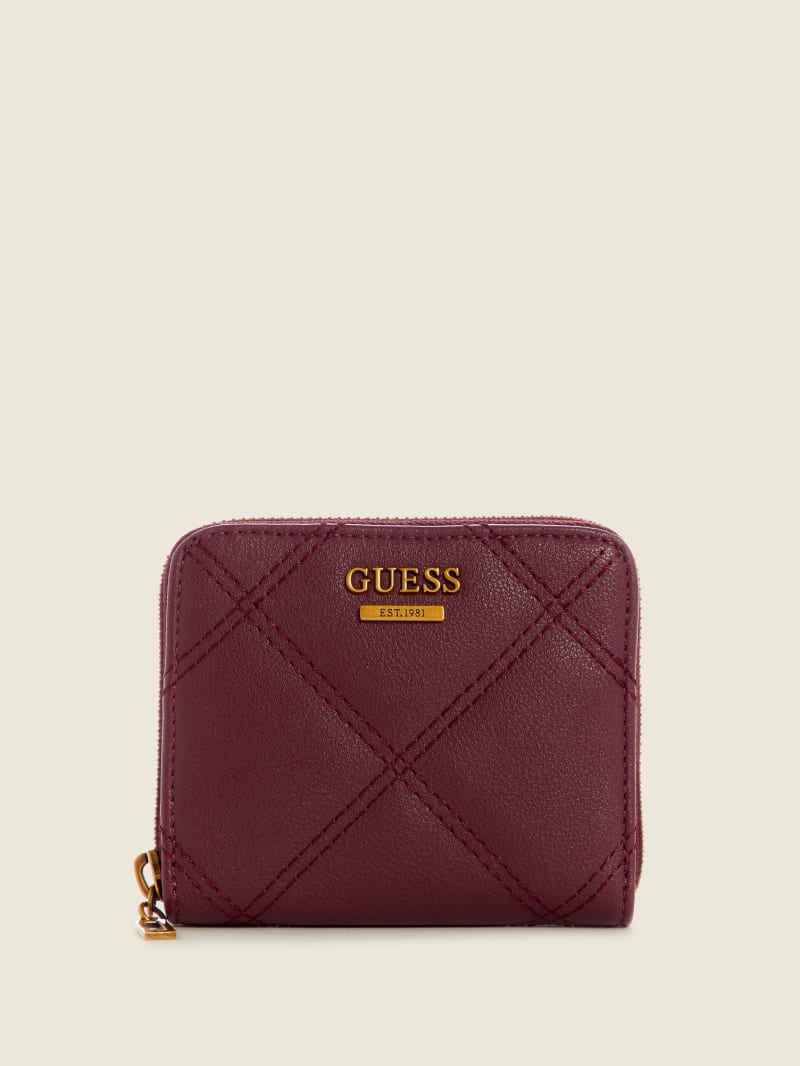 Guess Katey Small Zip-Around Boekentassen Dames Bordeaux | 2481-SIBAQ