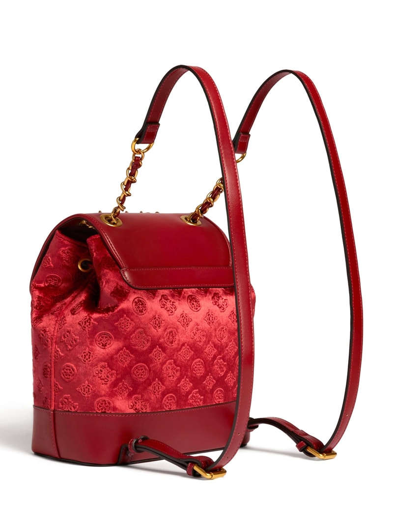 Guess Kimi Velvet Rugzak Dames Rood | 8142-SIYMZ