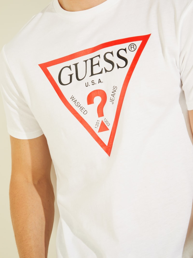 Guess Klassieke Logo Tee T-shirts Heren Wit | 0321-QUPNC