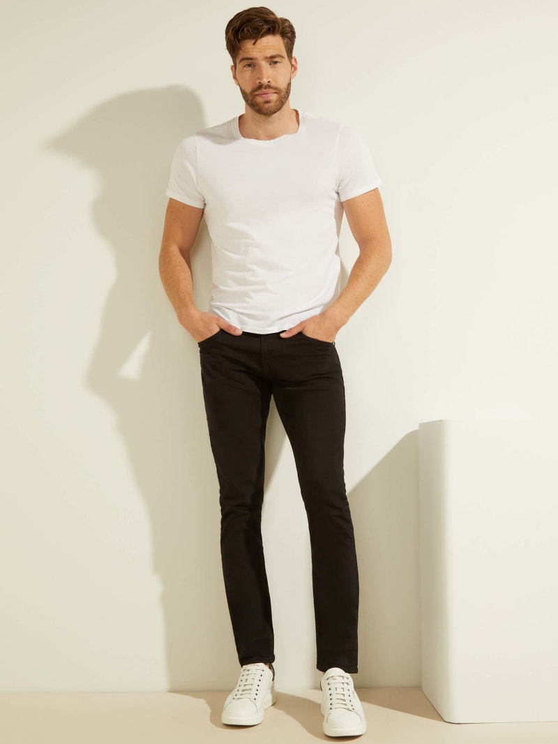 Guess Klassieke Solid Skinny Broek Heren Zwart | 8620-LFXCP