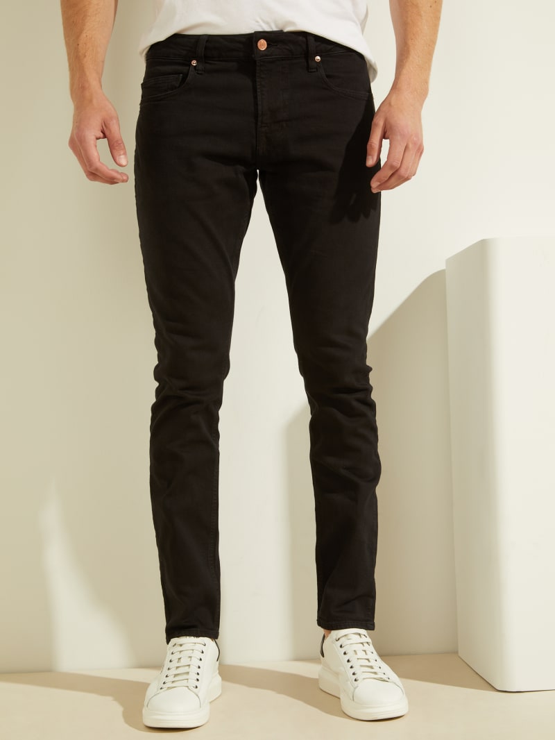 Guess Klassieke Solid Skinny Broek Heren Zwart | 8620-LFXCP