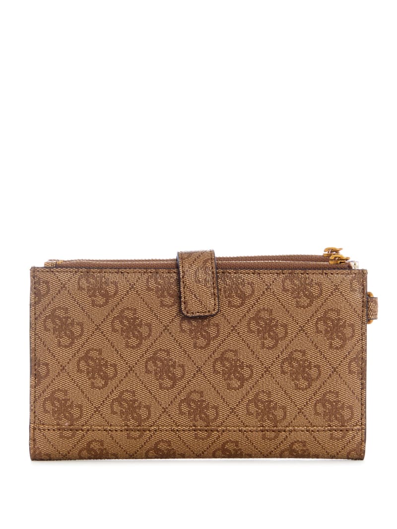 Guess Kristle Zip Organizer Portefeuille Dames Bruin | 4371-FKXYB