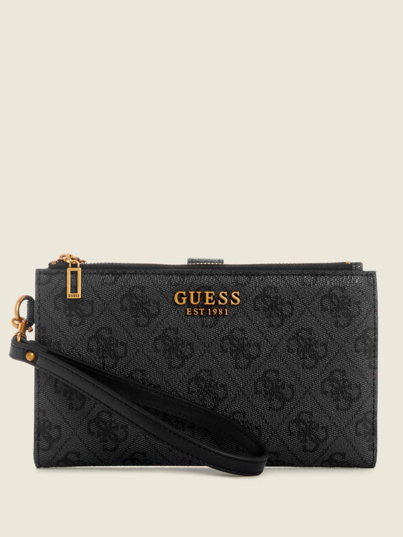 Guess Kristle Zip Organizer Portefeuille Dames Zwart | 7194-RQUIA