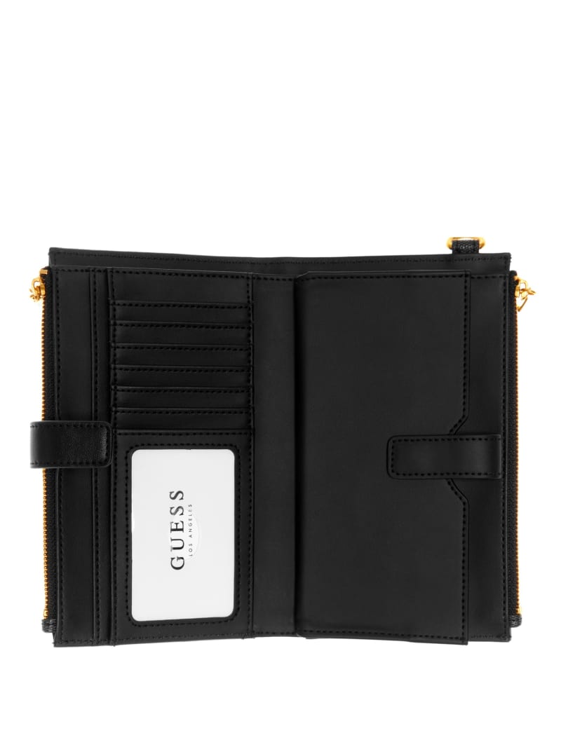 Guess Kristle Zip Organizer Portefeuille Dames Zwart | 7620-STQAE