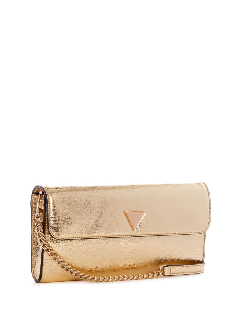 Guess Kyla Metallic Clutch Crossbodytassen Dames Goud | 9583-THKUY