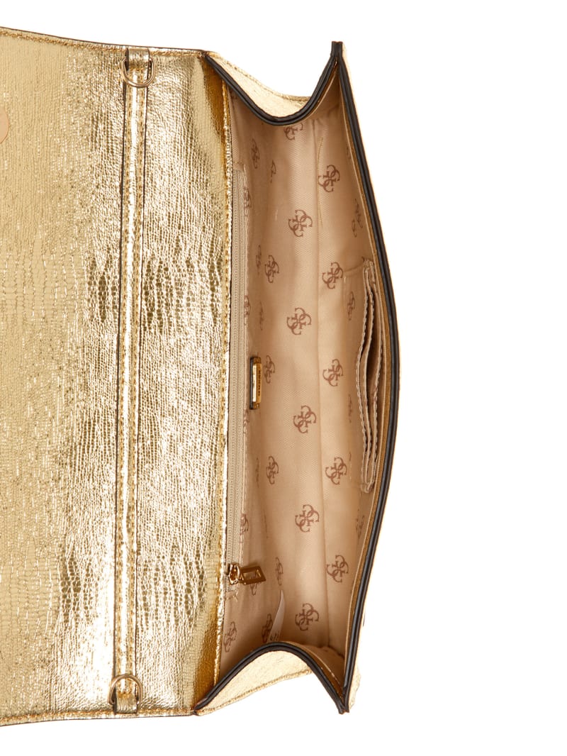 Guess Kyla Metallic Clutch Crossbodytassen Dames Goud | 9583-THKUY