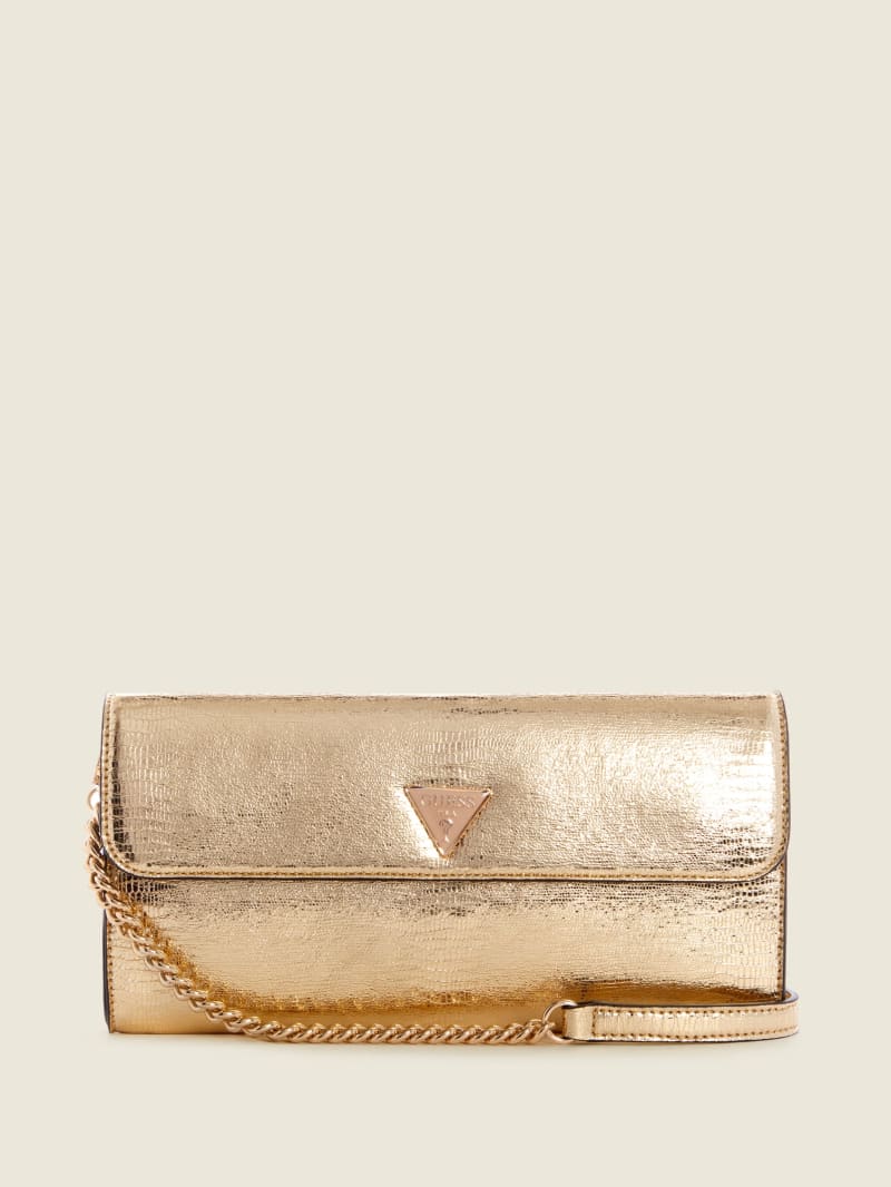 Guess Kyla Metallic Clutch Crossbodytassen Dames Goud | 9583-THKUY