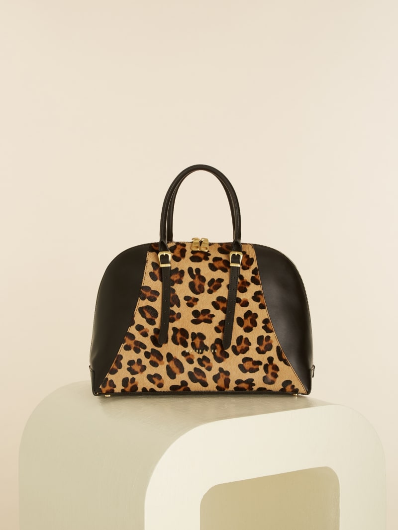 Guess Lady Luxe Leren Dome Tote Tassen Dames Leopard | 4170-RMIHF