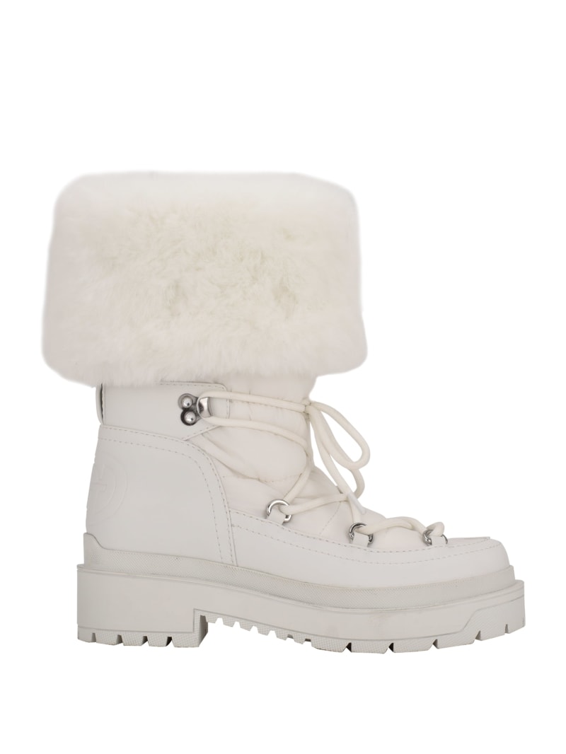 Guess Larya Faux-Fur Snow Laarzen Dames Wit | 3540-VUIYN