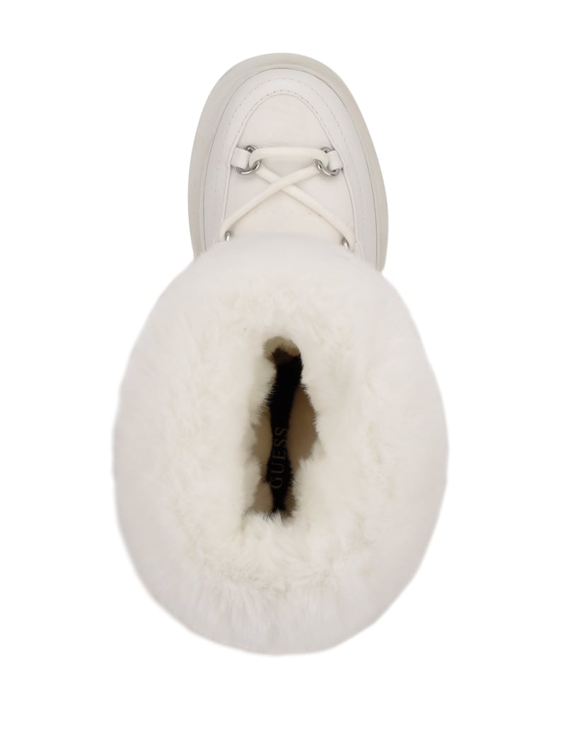 Guess Larya Faux-Fur Snow Laarzen Dames Wit | 3540-VUIYN