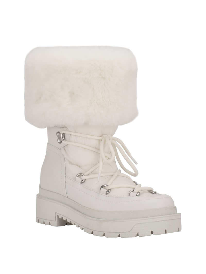 Guess Larya Faux-Fur Snow Laarzen Dames Wit | 3540-VUIYN