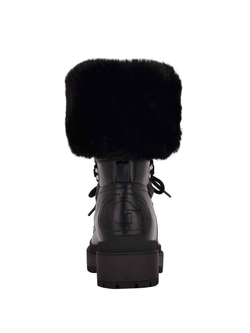 Guess Larya Faux-Fur Snow Laarzen Dames Zwart | 5801-FCNQZ