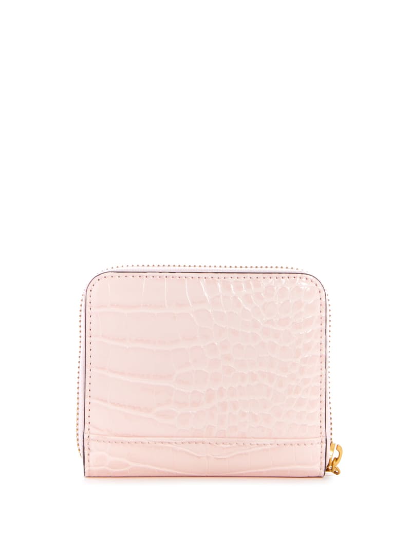 Guess Laurel Small Zip-Around Portefeuille Dames Roze | 2561-LMFYE