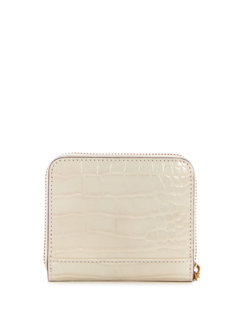 Guess Laurel Small Zip-Around Portefeuille Dames Bruin | 7820-BGQUX