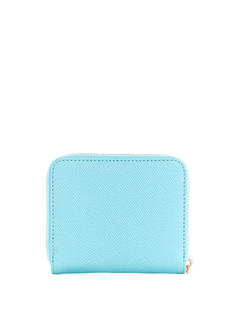 Guess Laurel Small Zip-Around Portefeuille Dames Turquoise | 9316-JAQEX