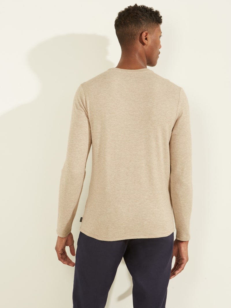 Guess Long-Sleeve Cozy Tee T-shirts Heren Bruin | 3175-VIGHU