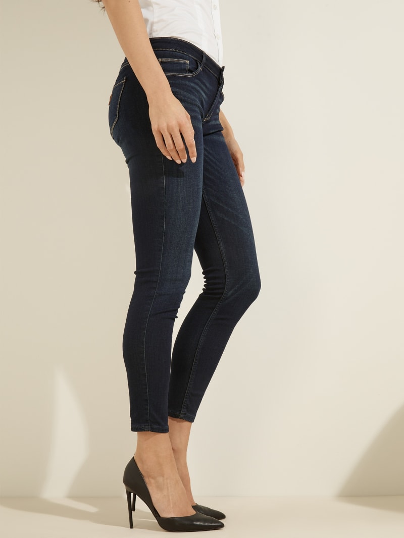 Guess Low-Rise Power Skinny Broek Dames Lichtturkoois | 9365-DFWLJ