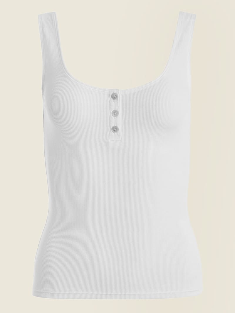 Guess Lyra Henley Tank Topjes Dames Wit | 8513-IOBCW