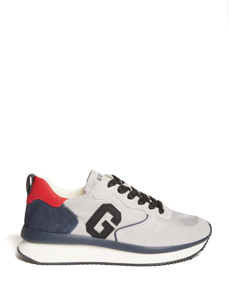 Guess Made Faux-Suede Sneakers Heren Grijs | 7364-PSWTV