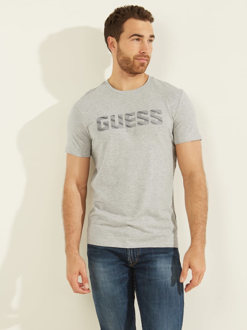 Guess Magick Logo Tee T-shirts Heren Lichtgrijs | 9701-PRNAY