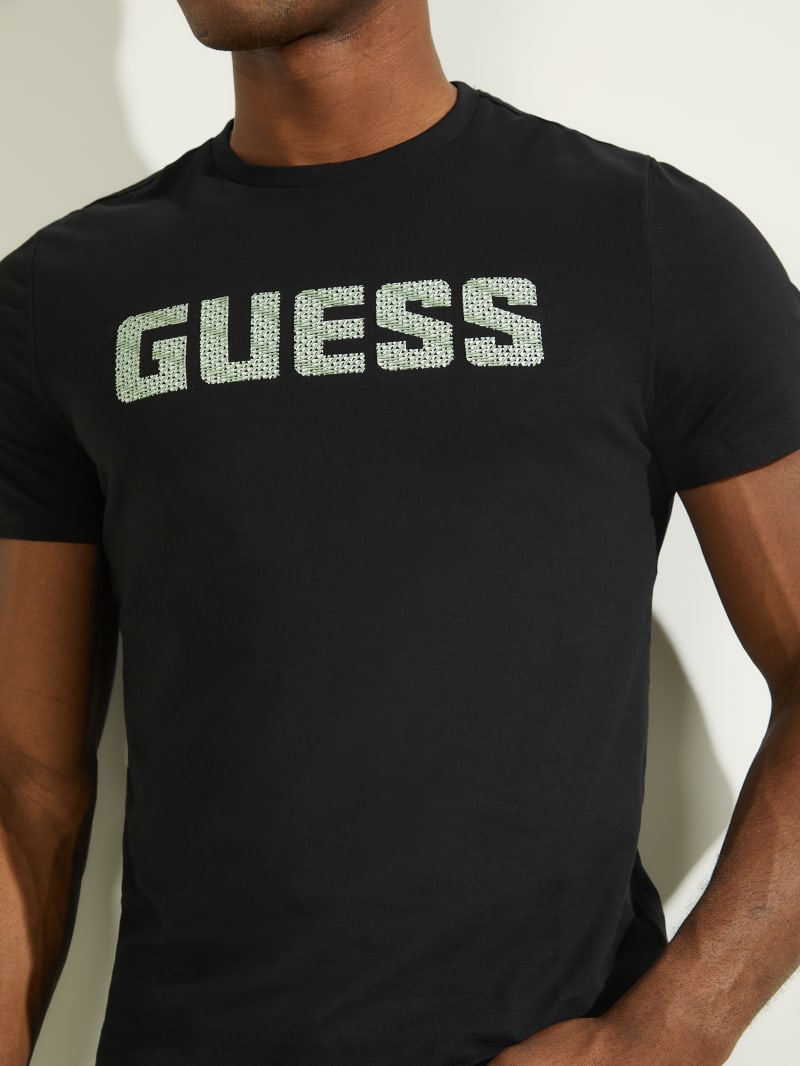 Guess Magick Logo Tee T-shirts Heren Zwart | 3857-HVRTA