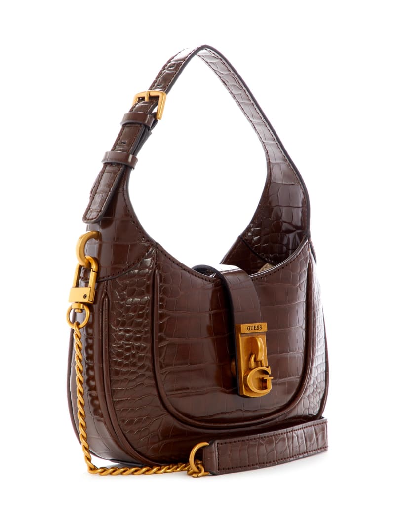 Guess Maimie Croc Mini Tassen Dames Bruin | 1035-GHTND