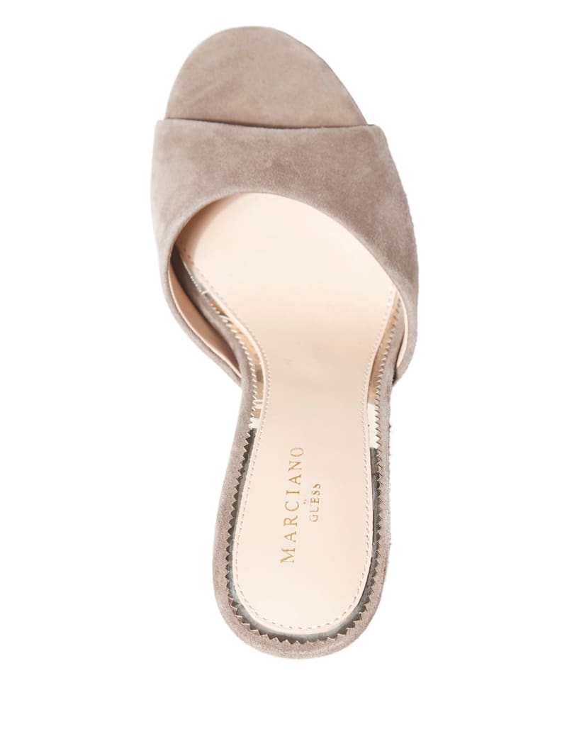 Guess Manasa Suede Sandalen Dames Grijs | 6824-KVOFB