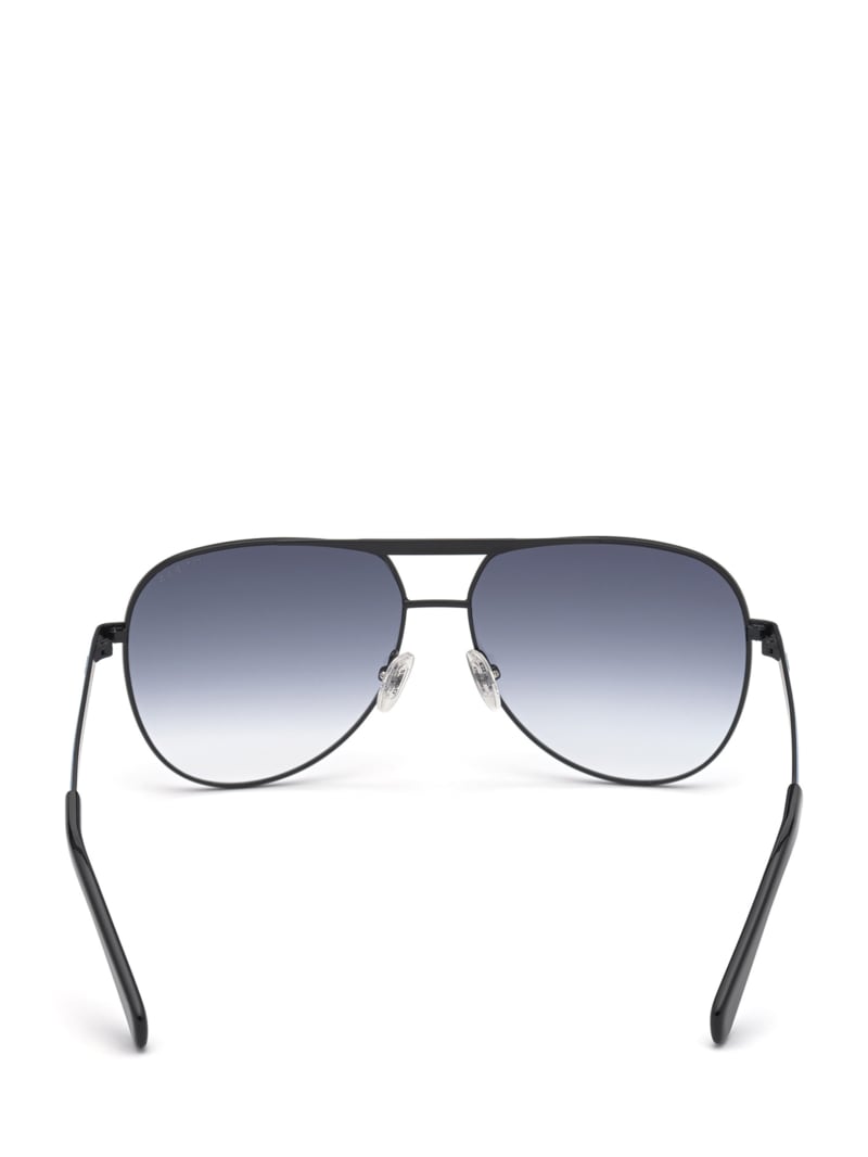 Guess Manny Aviator Zonnebril Heren Zwart | 8467-HJERS