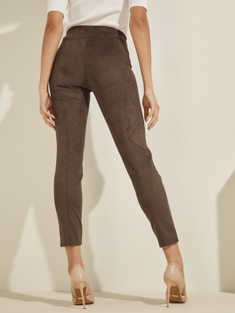 Guess Maya Faux-Suede Leggings Broek Dames Donkerkoffie | 5836-YSXRU