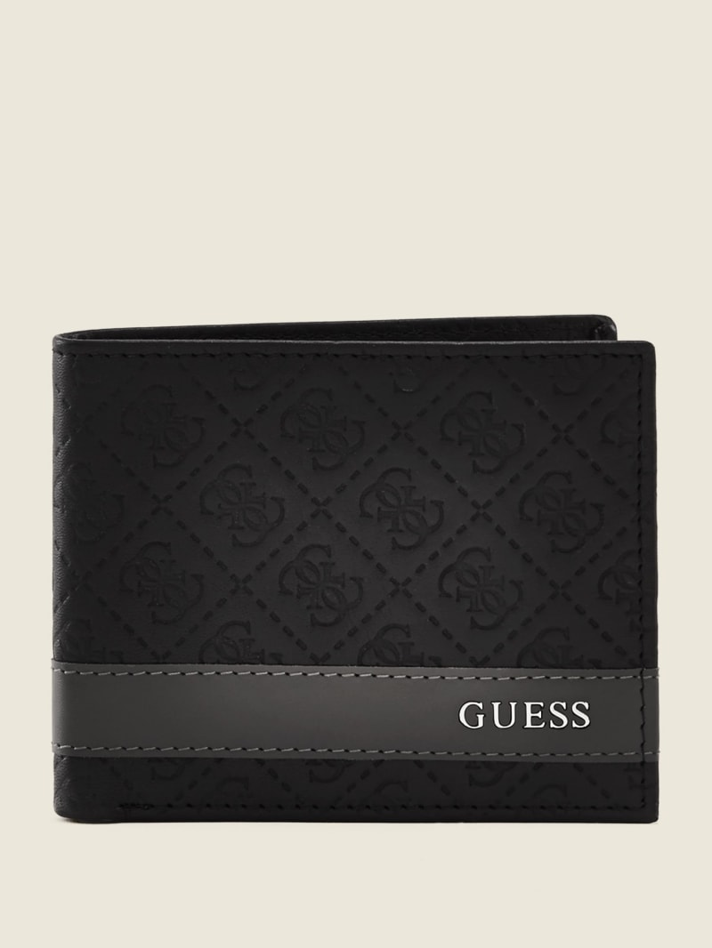 Guess Mesa Double Billfold Tassen Heren Zwart Grijs | 2736-ZATCQ