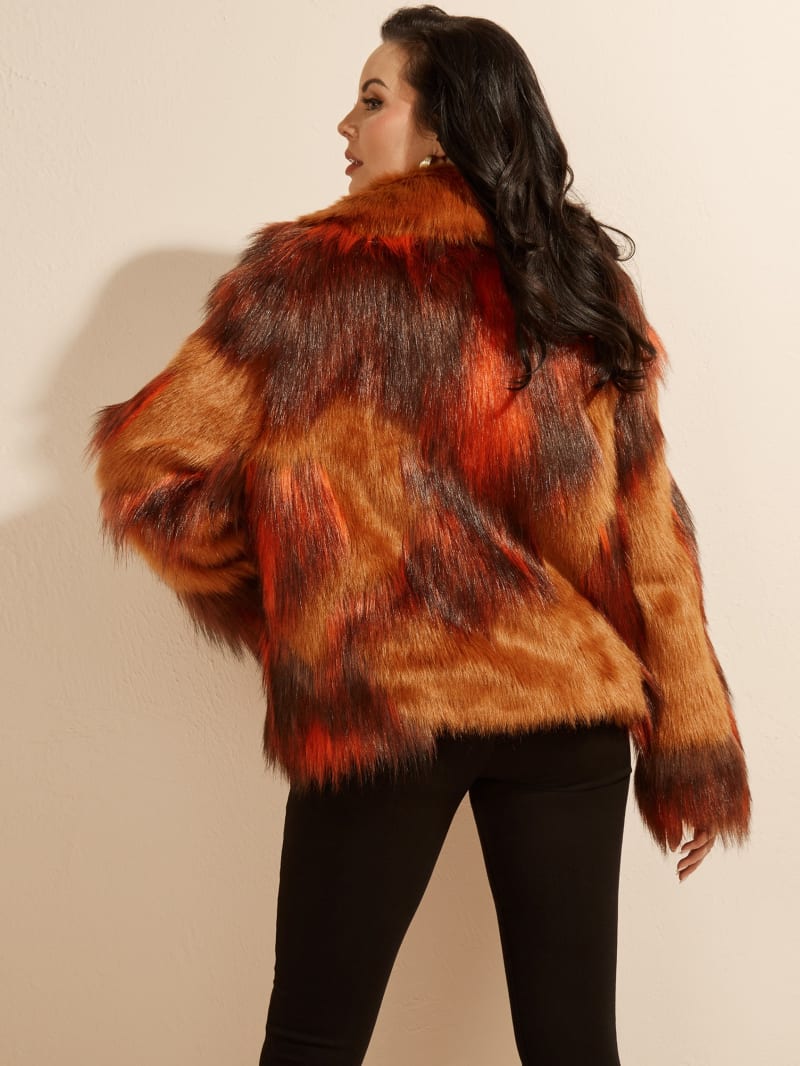 Guess Molly Faux-Fur Jassen Dames Oranje | 5196-DQTVN