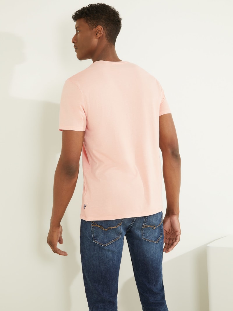 Guess More Vibes Tee T-shirts Heren Roze | 3609-PLOSN