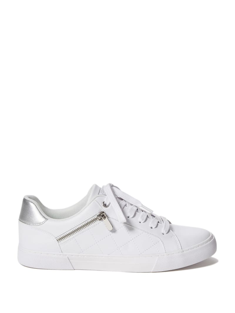 Guess Myran Zip Low-Top Sneakers Heren Wit | 4538-TUCDE