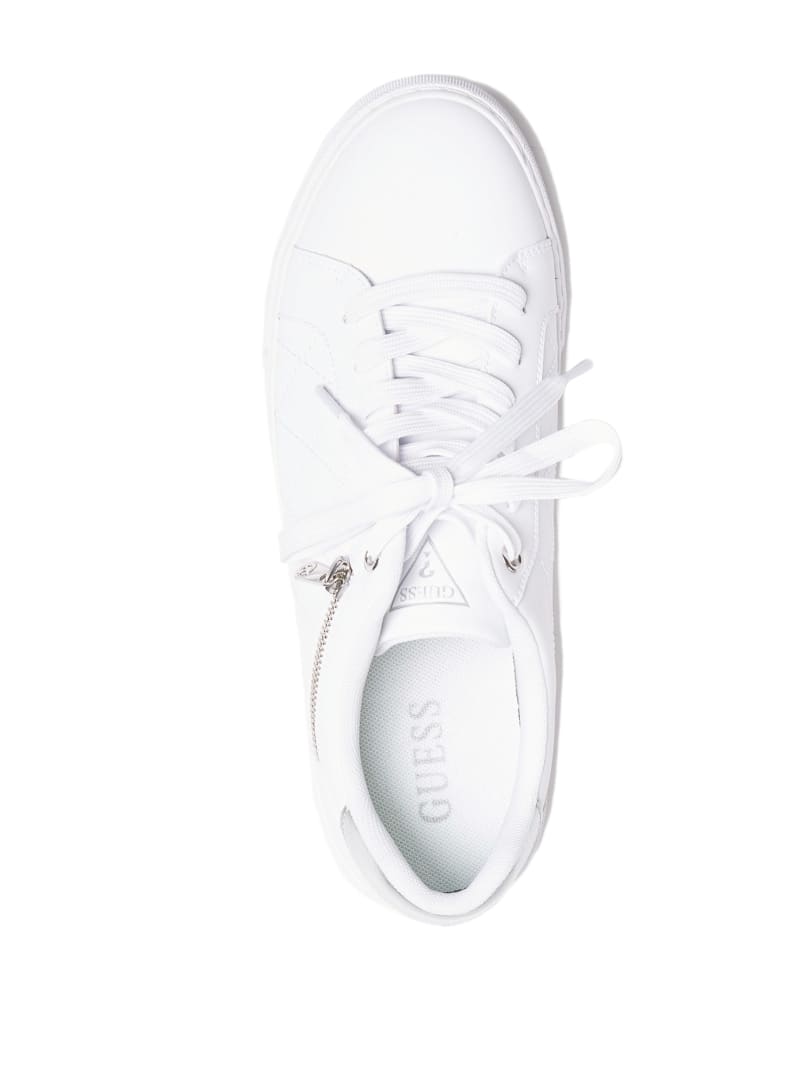 Guess Myran Zip Low-Top Sneakers Heren Wit | 4538-TUCDE