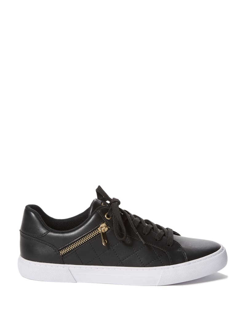 Guess Myran Zip Low-Top Sneakers Heren Zwart | 0691-UVJMR