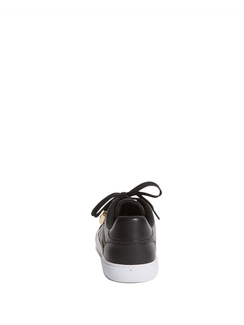 Guess Myran Zip Low-Top Sneakers Heren Zwart | 0691-UVJMR