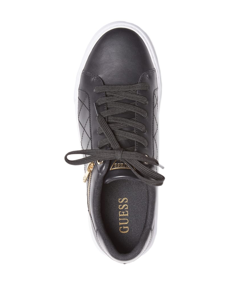 Guess Myran Zip Low-Top Sneakers Heren Zwart | 0691-UVJMR