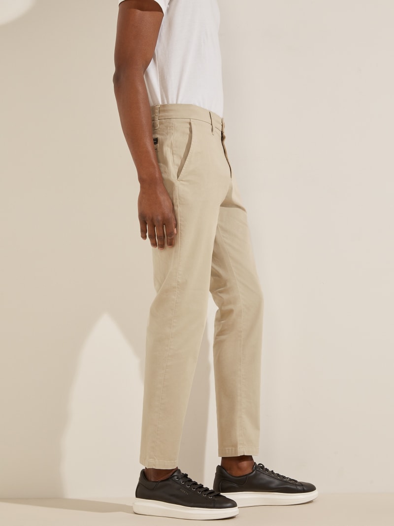 Guess Myron Twill Skinnys Broek Heren Beige | 4259-YCUXQ