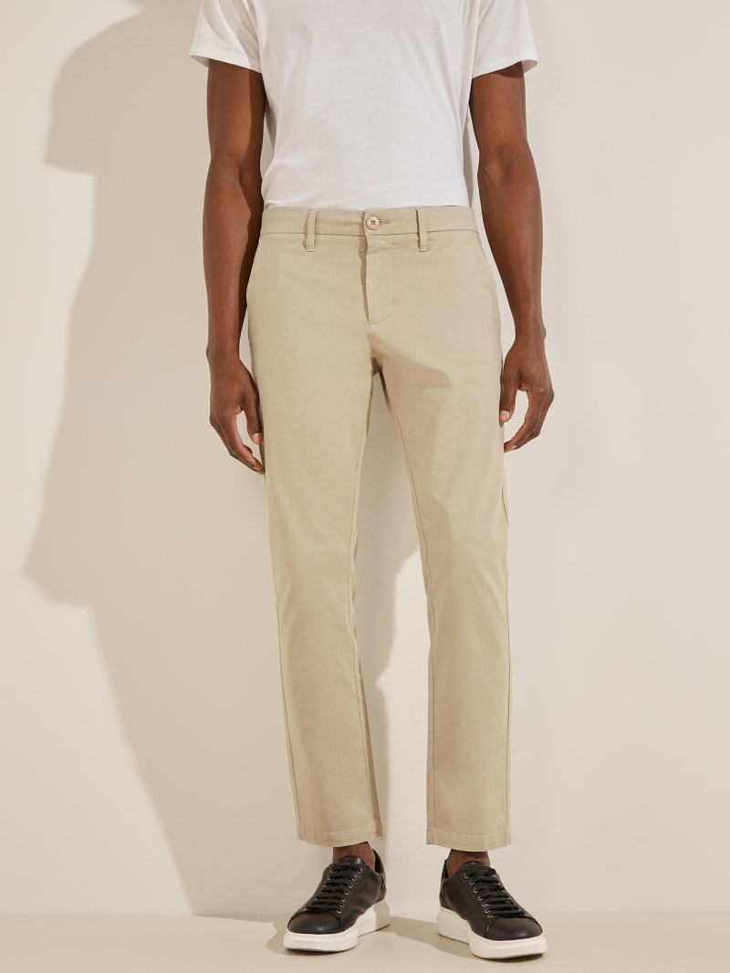 Guess Myron Twill Skinnys Broek Heren Beige | 4259-YCUXQ