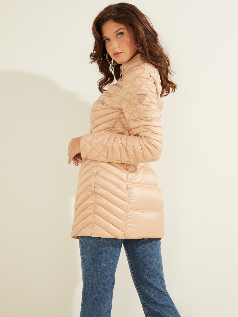 Guess Natasha Packable Down Jassen Dames Roze | 2807-MHIAD