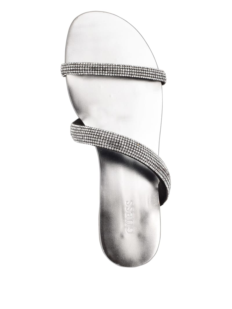 Guess Nerica Metallic Badslippers Dames Zilver | 4756-IVPHK